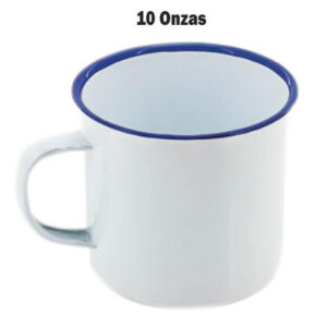 MUG PELTRE PARA SUBLIMAR 10 ONZAS BORDE PLATA